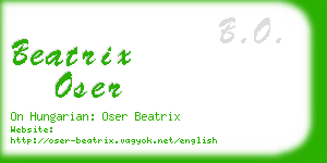 beatrix oser business card